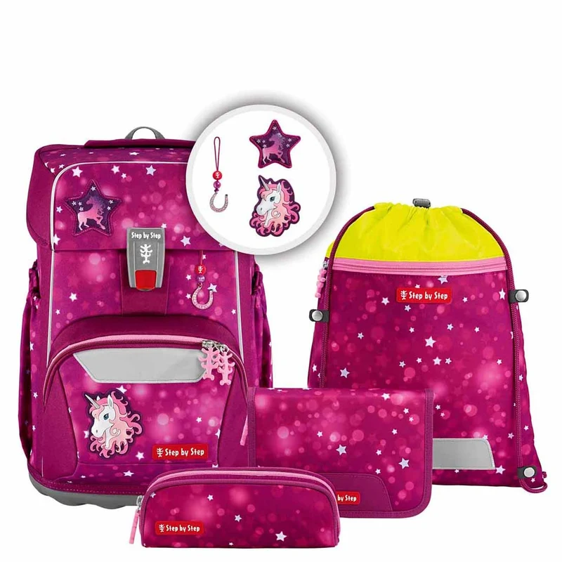 Step by Step Giant - Set de mochila escolar 5 piezas (Sweet Unicorn Nuala)
