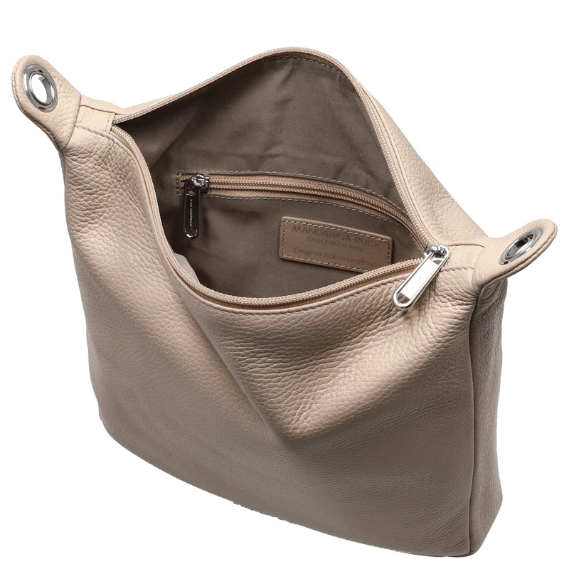 Mandarina Duck Mellow Leather - Bolso de hombro 28 cm (warm taupe)