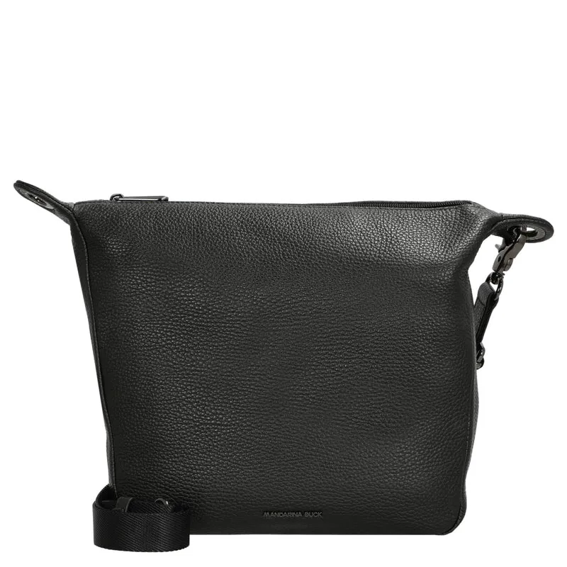 Mandarina Duck Mellow Leather - Bolso de hombro 28 cm (nero)