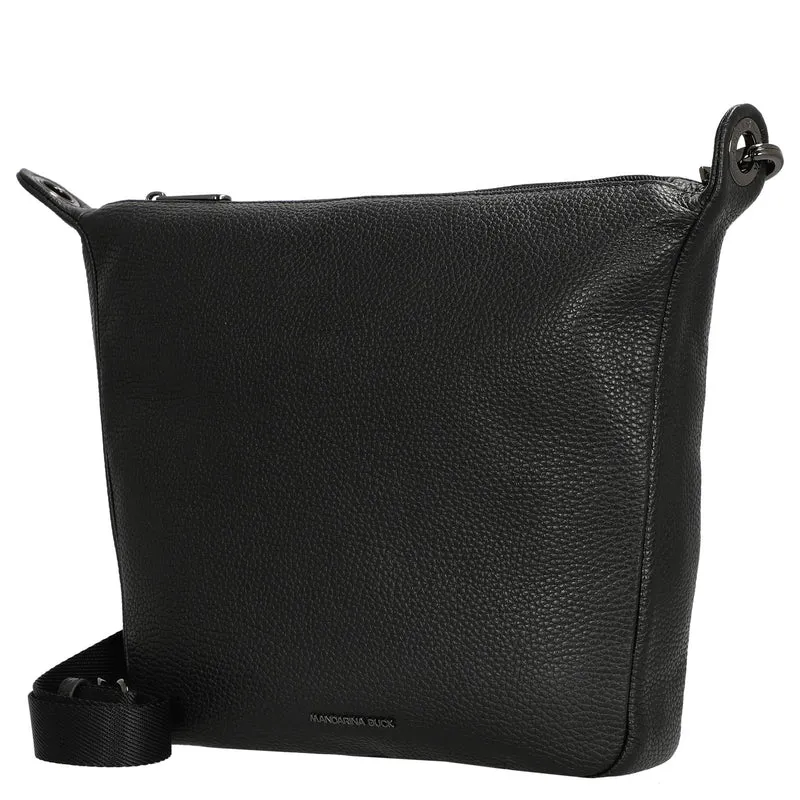 Mandarina Duck Mellow Leather - Bolso de hombro 28 cm (nero)