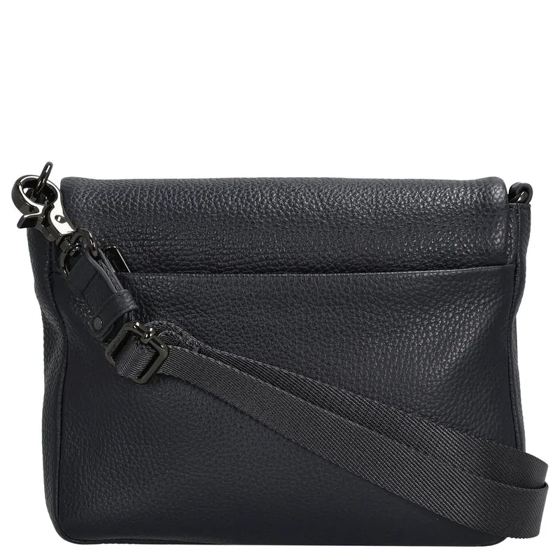 Mandarina Duck Mellow Leather - Bolso bandolera 22 cm (dress blue)