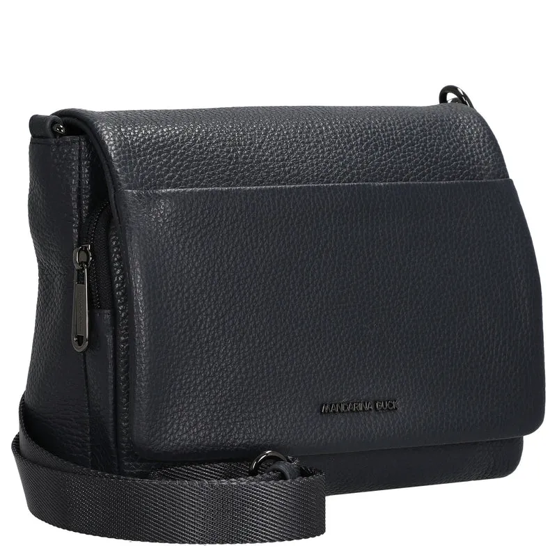 Mandarina Duck Mellow Leather - Bolso bandolera 22 cm (dress blue)