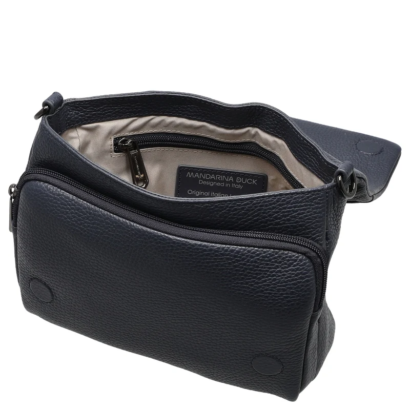 Mandarina Duck Mellow Leather - Bolso bandolera 22 cm (dress blue)