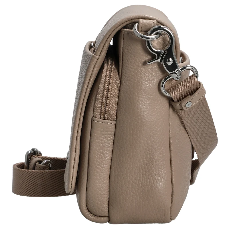 Mandarina Duck Mellow Leather - Bolso bandolera 22 cm (warm taupe)