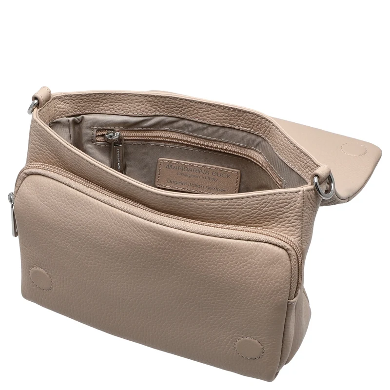 Mandarina Duck Mellow Leather - Bolso bandolera 22 cm (warm taupe)