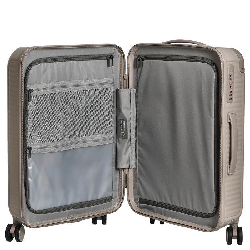 NINETYGO Nulife - Trolley de cabina con 4 ruedas S 55 cm (beige)