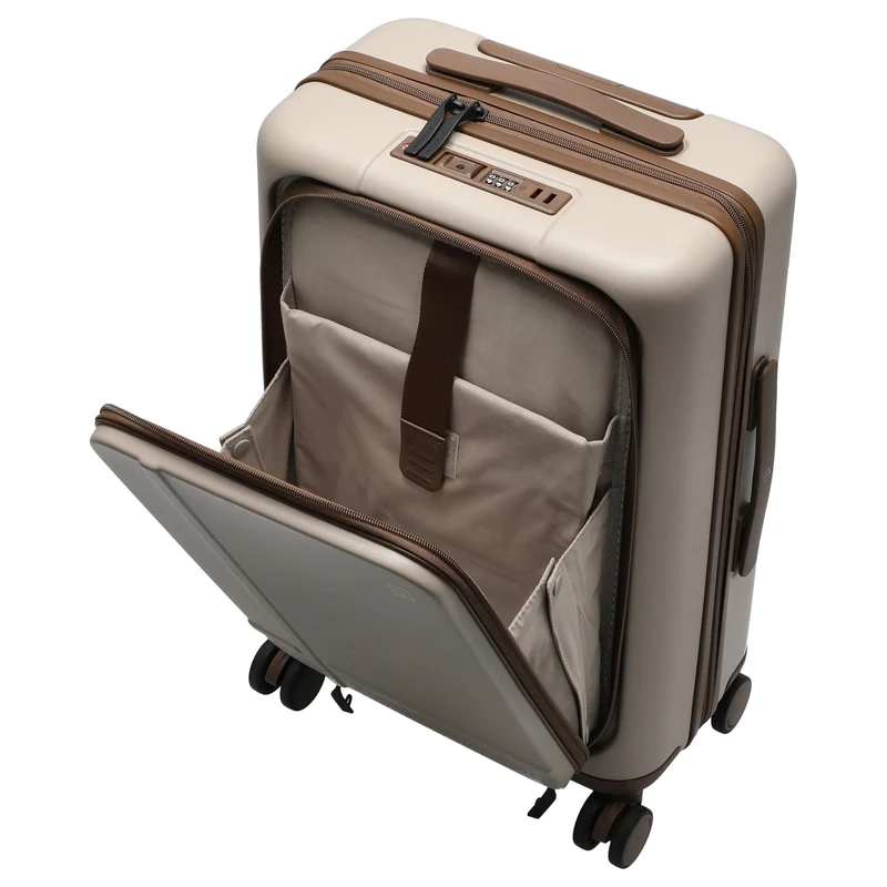 NINETYGO Coffee Jorney - Trolley de cabina con 4 ruedas S 55 cm (flat white)