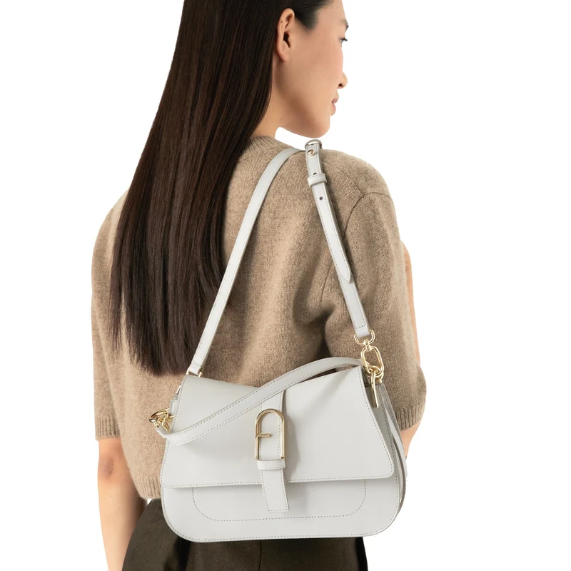 Furla Flow M - Bolso de hombro 26 cm (color: marshmallow)
