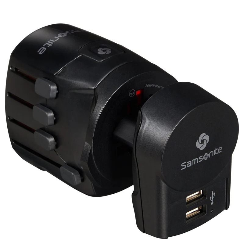 Samsonite World Adaptor Pro - Adaptador de viaje (black)