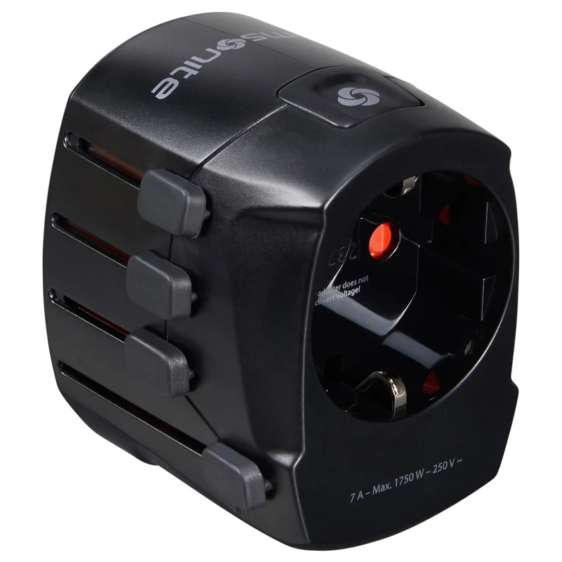 Samsonite World Adaptor Pro - Adaptador de viaje (black)