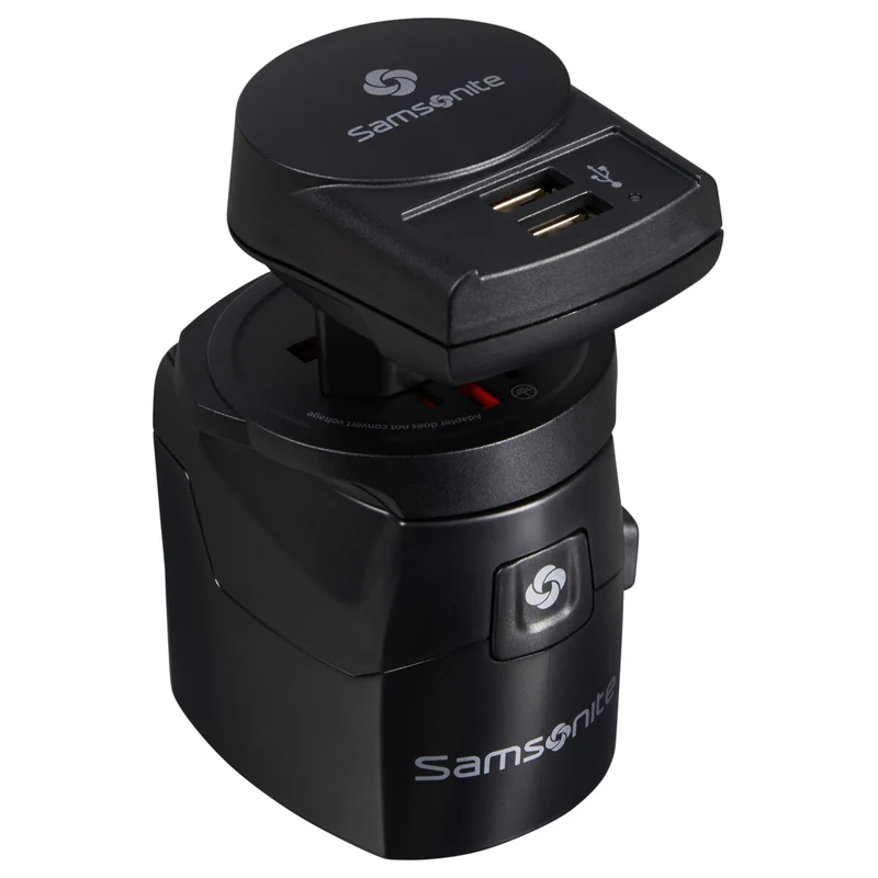 Samsonite World Adaptor Pro - Adaptador de viaje (black)
