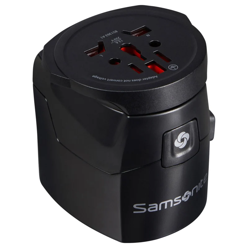 Samsonite World Adaptor Pro - Adaptador de viaje (black)