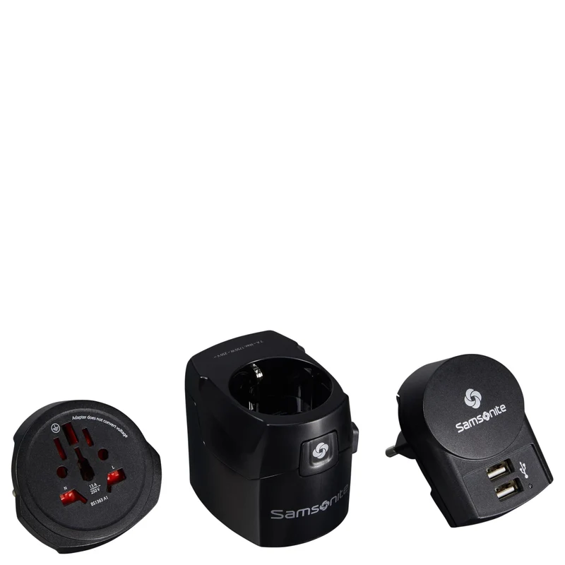 Samsonite World Adaptor Pro - Adaptador de viaje (black)