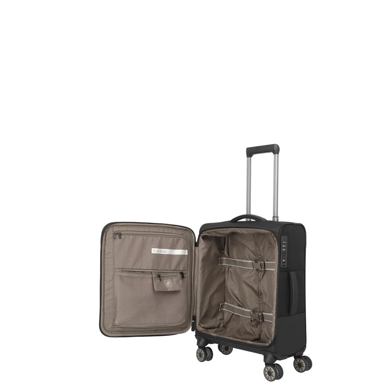 Travelite Crosslite - Trolley de cabina con 4 ruedas S 55 cm (black)