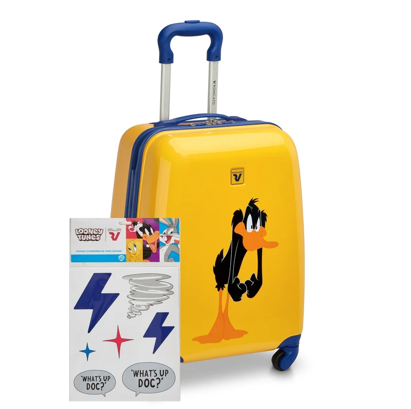 Roncato Looney Tunes Kids - Trolley infantil con 4 ruedas 50 cm (Daffy Duck Papaya)