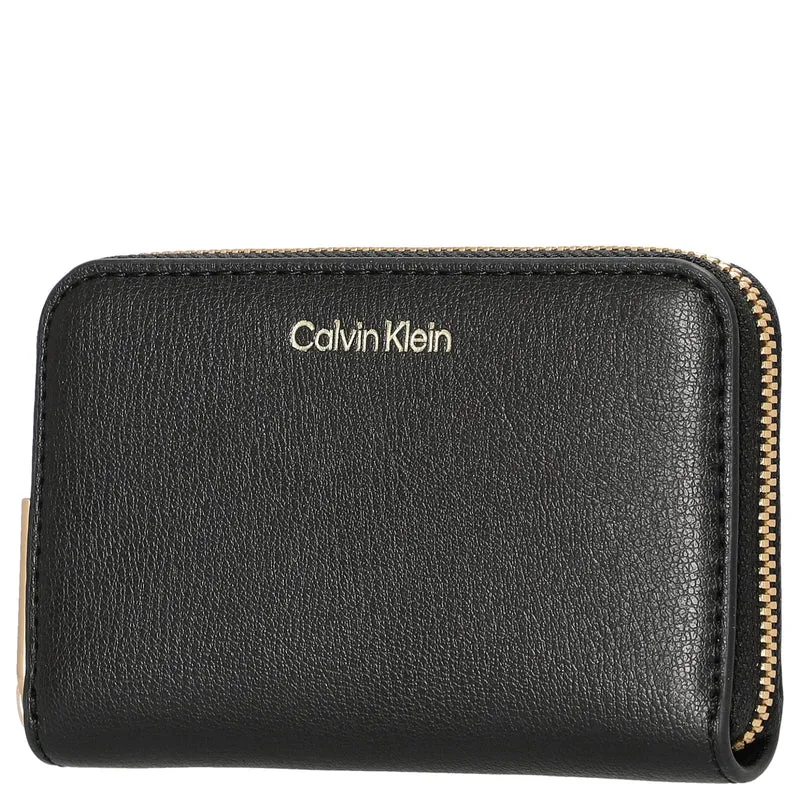 Calvin Klein Foil Logo - Cartera M 2cc 11 cm (black/toastet coconut)