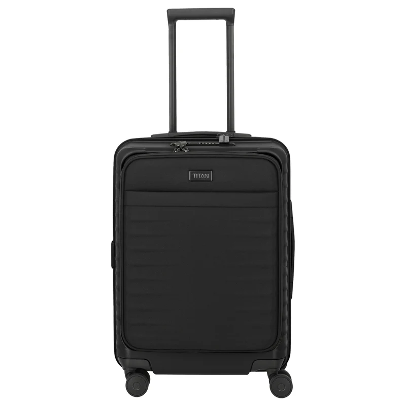 TITAN UPGRADE - Trolley de cabina con 4 ruedas S 55/23 cm con bolsillo frontal (nightshade black)