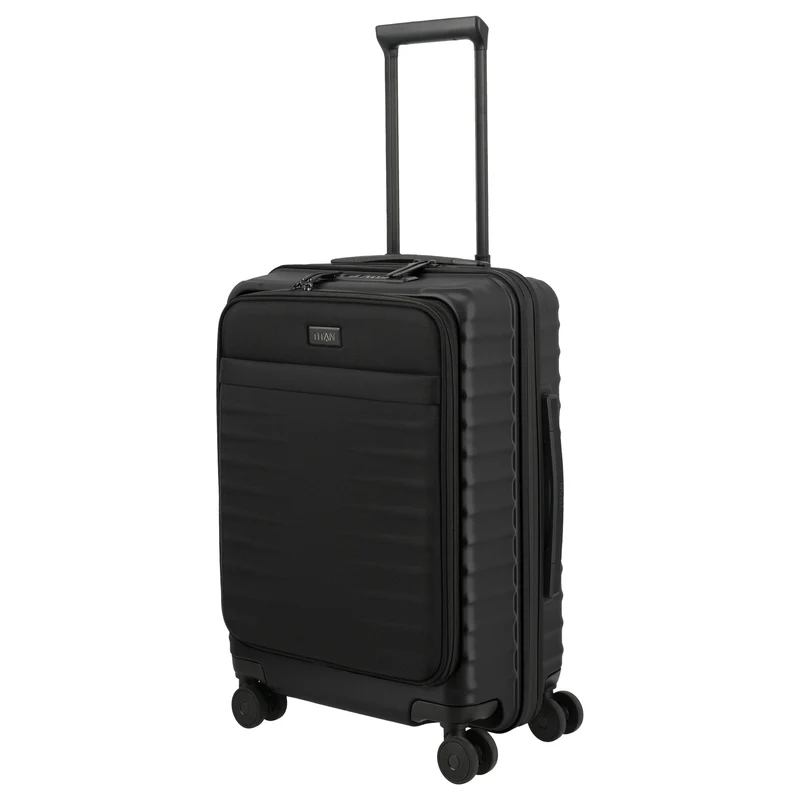 TITAN UPGRADE - Trolley de cabina con 4 ruedas S 55/23 cm con bolsillo frontal (nightshade black)