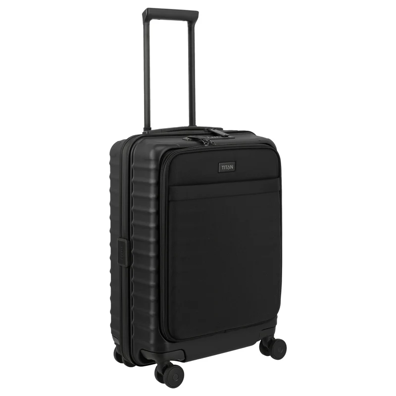 TITAN UPGRADE - Trolley de cabina con 4 ruedas S 55/23 cm con bolsillo frontal (nightshade black)