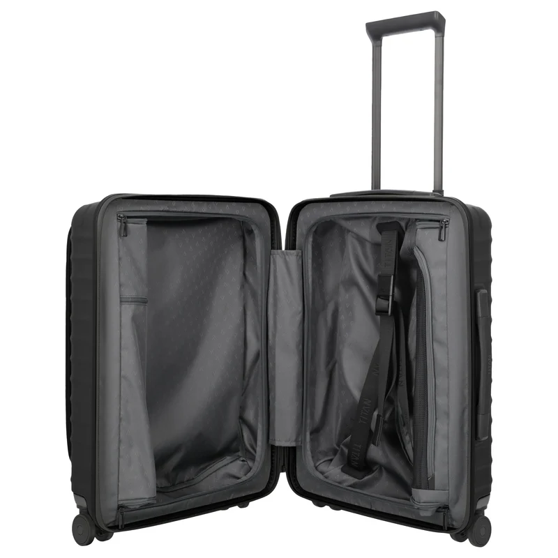 TITAN UPGRADE - Trolley de cabina con 4 ruedas S 55/23 cm con bolsillo frontal (nightshade black)