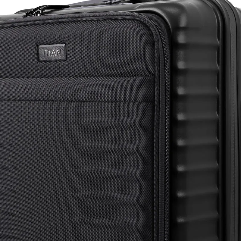 TITAN UPGRADE - Trolley de cabina con 4 ruedas S 55/23 cm con bolsillo frontal (nightshade black)