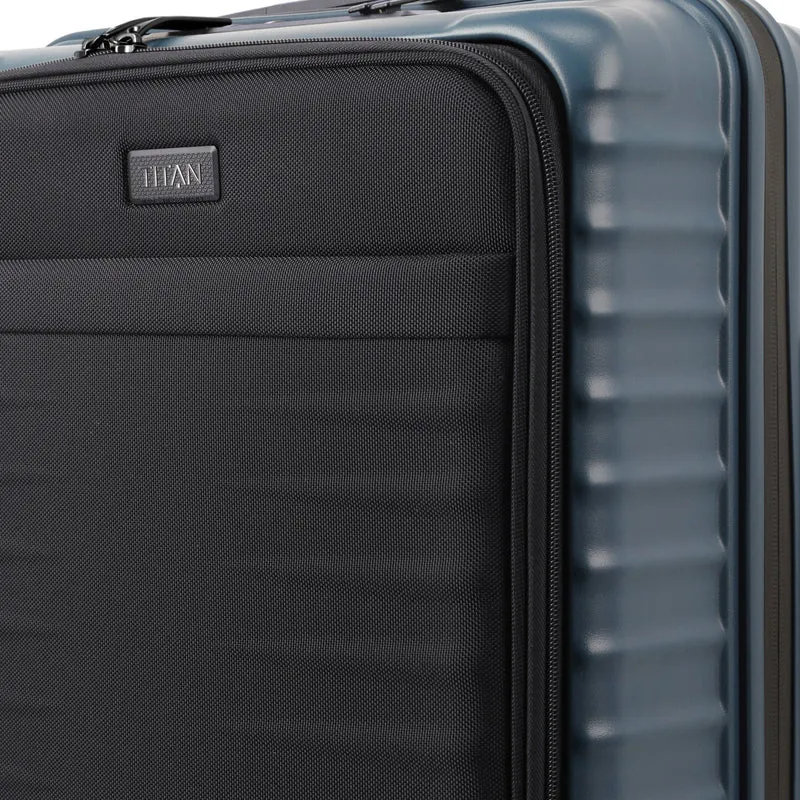TITAN UPGRADE - Trolley de cabina con 4 ruedas S 55/23 cm con bolsillo delantero (midnight blue)