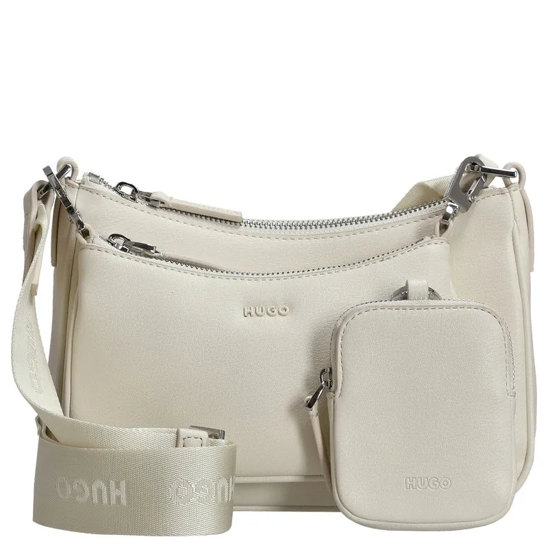 HUGO Women's Bel 2.0 - Bolso bandolera 22 cm (open white)