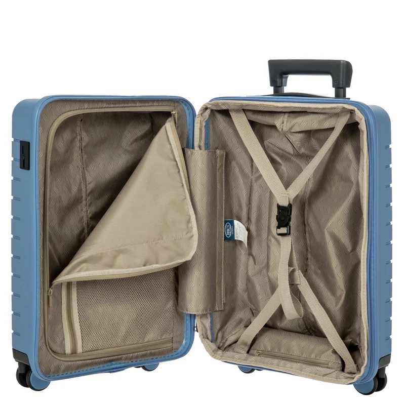 Brics BY Ulisse - Trolley de cabina de 4 ruedas 55 cm expandible (grey blue)