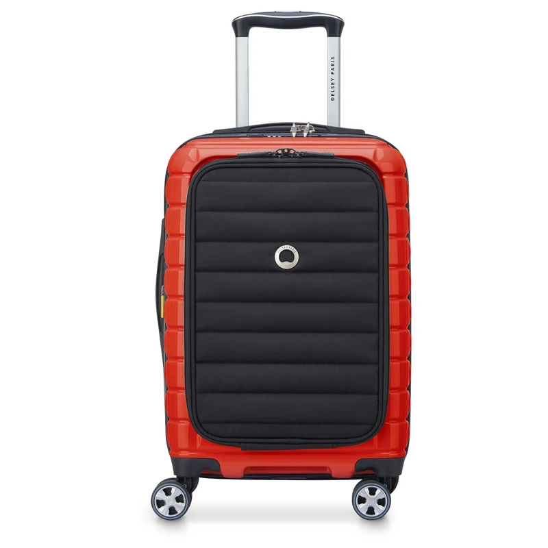 Delsey Paris Shadow 5.0 - Trolley de cabina con 4 ruedas y bolsillo delantero S 55 cm erw. USB (intensives rot)