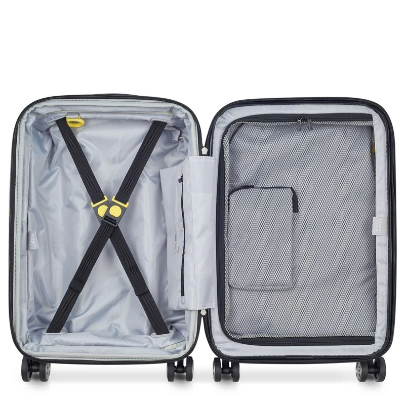 Delsey Paris Shadow 5.0 - Trolley de cabina con 4 ruedas y bolsillo delantero S 55 cm erw. USB (intensives rot)