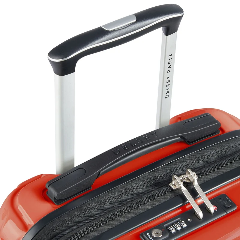 Delsey Paris Shadow 5.0 - Trolley de cabina con 4 ruedas y bolsillo delantero S 55 cm erw. USB (intensives rot)