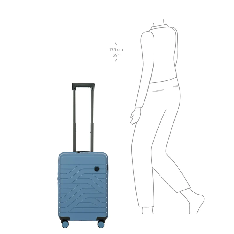 Brics BY Ulisse - Trolley de cabina con 4 ruedas 55 cm (grey blue)