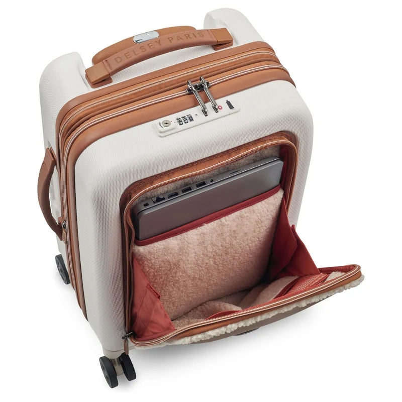 Delsey Paris Chatelet Air 2.0 - Trolley de cabina de 4 ruedas 55 cm expandible 14" USB (angora)