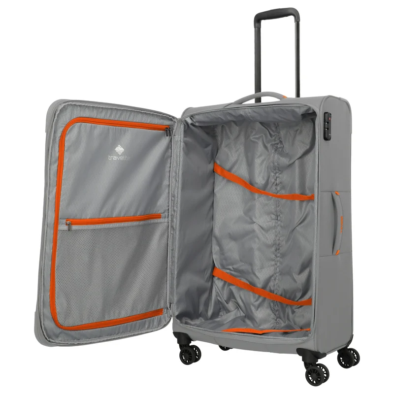 Travelite Umbria - Trolley de 4 ruedas L 77 cm expandible (smoky grey)