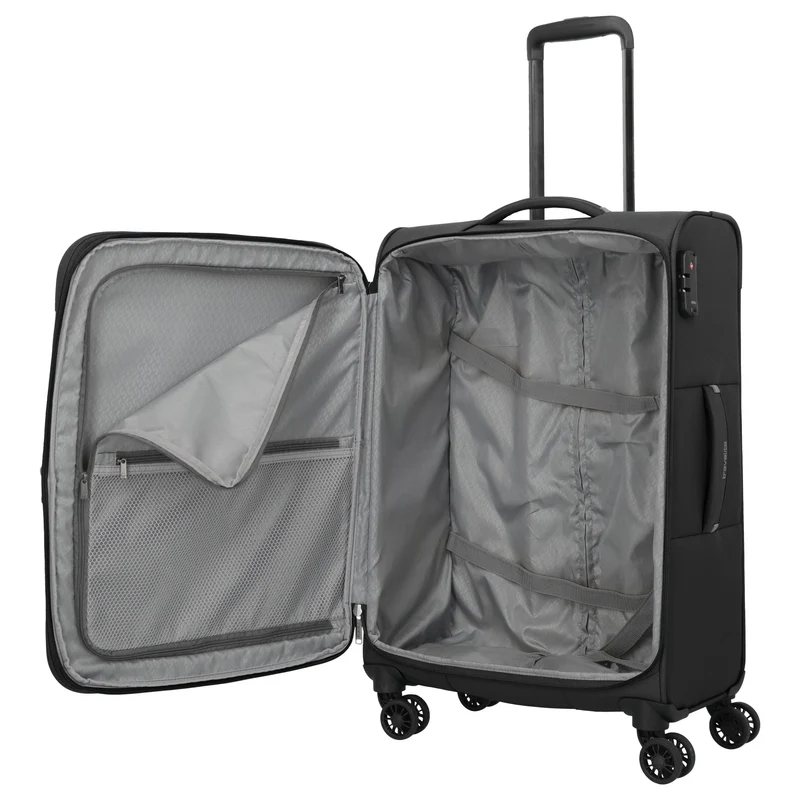 Travelite Umbria - Trolley de 4 ruedas M 67 cm expandible (schwarz)