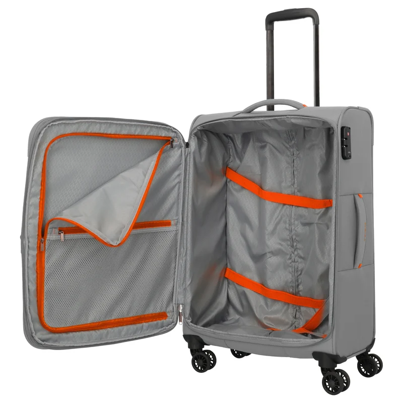 Travelite Umbria - Trolley de 4 ruedas M 67 cm expandible (smoky grey)