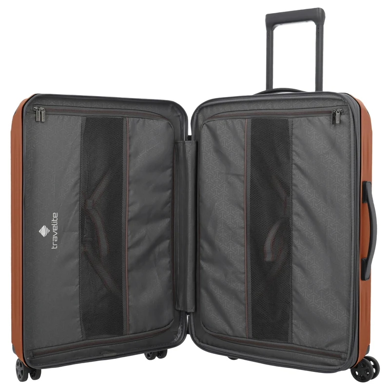 Travelite Dynamiic - Trolley de 4 ruedas M 66 cm expandible (kupfer)