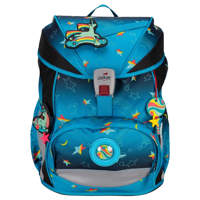 DerDieDas ErgoFlex Exclusivo LED - Set de Mochilas Escolares 5 piezas 800g (Rainbow Star)