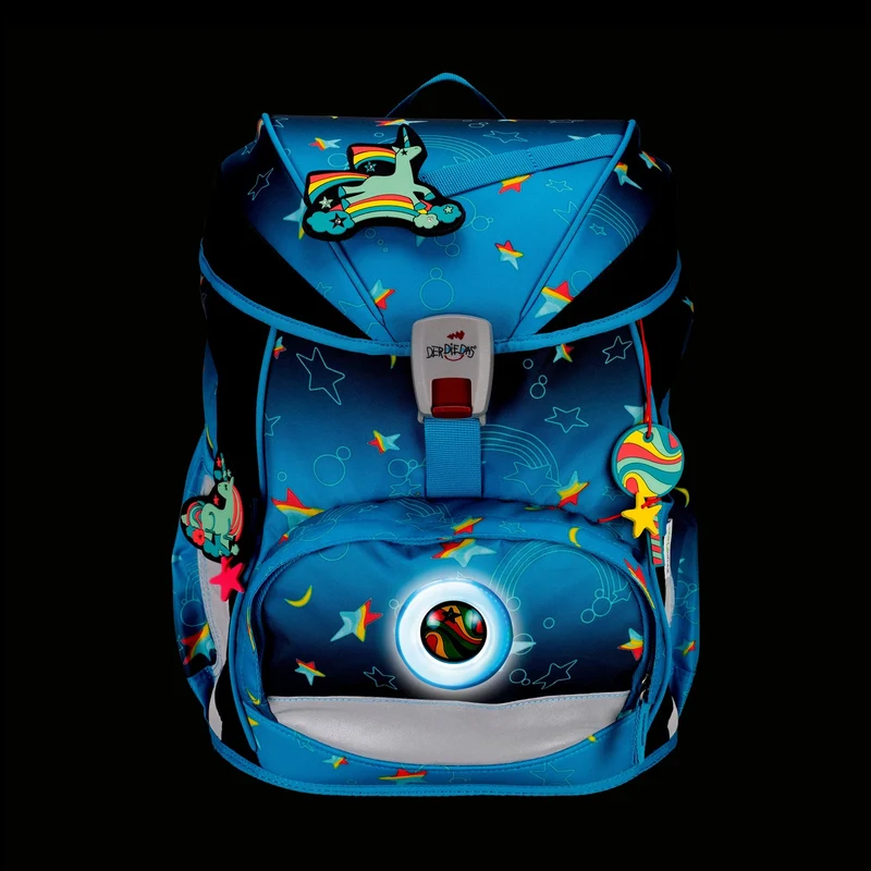 DerDieDas ErgoFlex Exclusivo LED - Set de Mochilas Escolares 5 piezas 800g (Rainbow Star)
