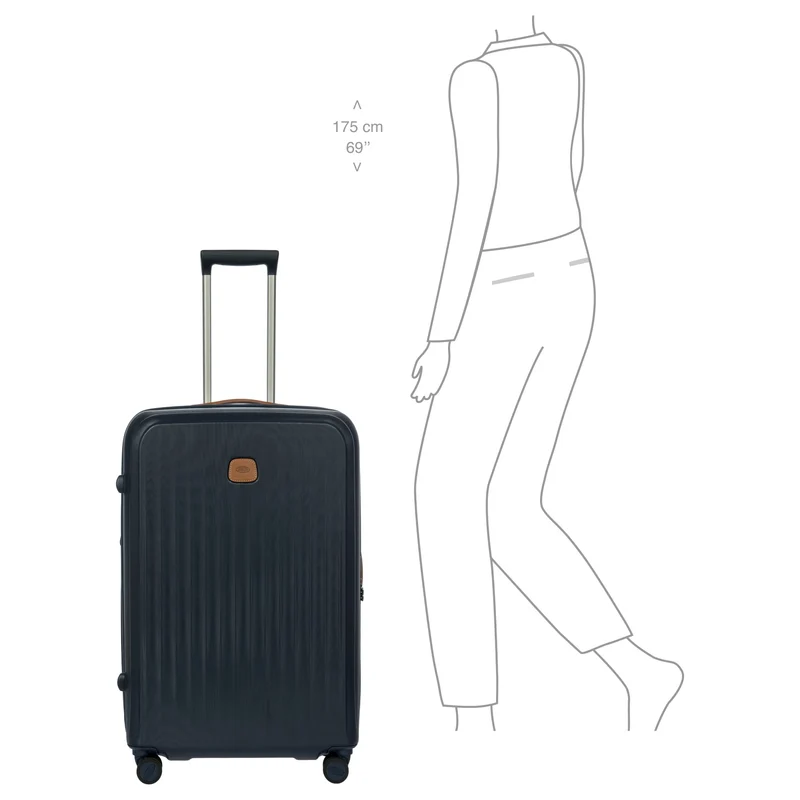 Brics Taormina - Trolley de 4 ruedas L 75 cm expandible (blau)