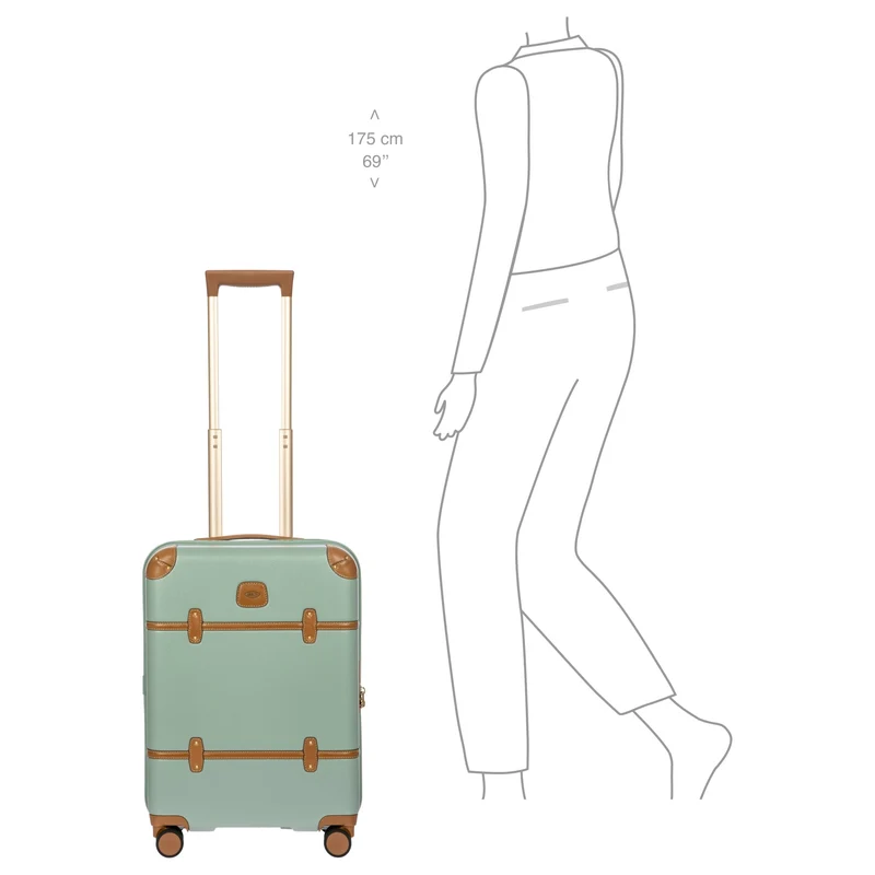 Brics Bellagio - Trolley de cabina con 4 ruedas S 55cm (eucalyptus)