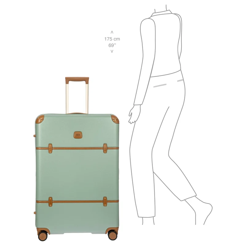 Brics Bellagio - Trolley XL de 4 ruedas 82 cm expandible (eucalyptus)