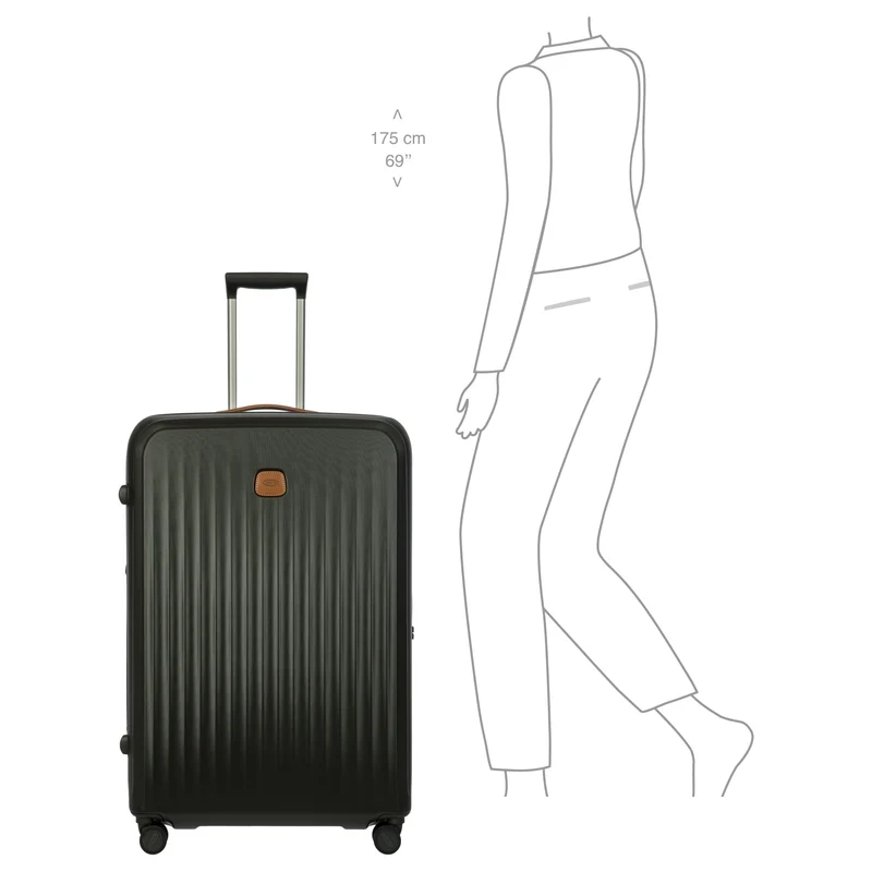 Brics Taormina - Trolley XL de 4 ruedas 82 cm expandible (olive)