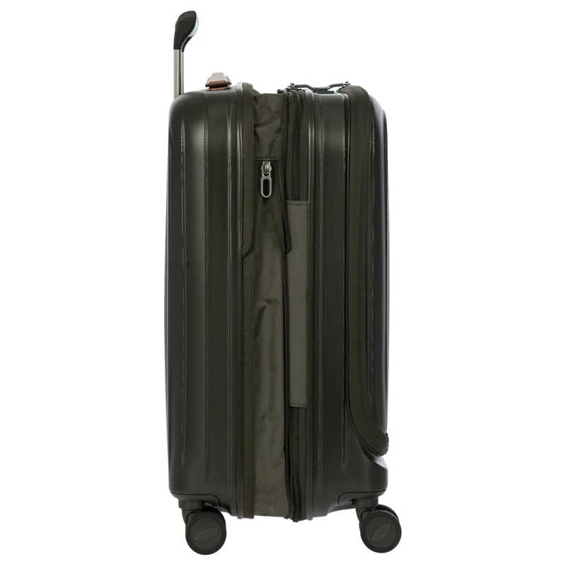Brics Taormina - Trolley de cabina con 4 ruedas y bolsillo delantero 55 cm erw. USB (olive)