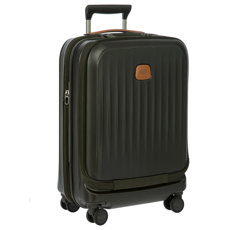 Brics Taormina - Trolley de cabina con 4 ruedas y bolsillo delantero 55 cm erw. USB (olive)