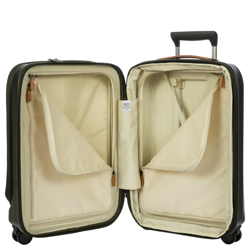 Brics Taormina - Trolley de cabina con 4 ruedas y bolsillo delantero 55 cm erw. USB (olive)