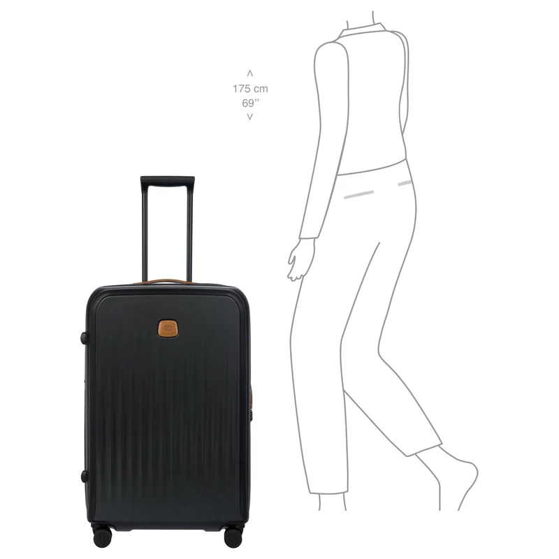 Brics Taormina - Trolley de 4 ruedas L 75 cm expandible (schwarz)