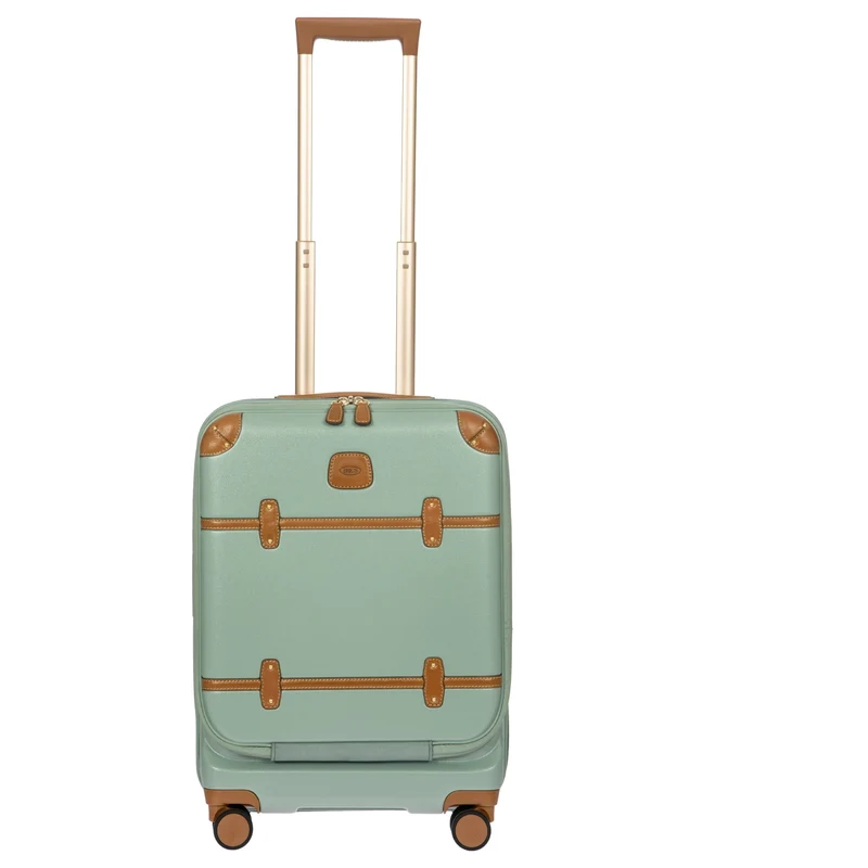 Brics Bellagio - Trolley de cabina con 4 ruedas y bolsillo frontal S 55 cm erw. USB (eucalyptus)