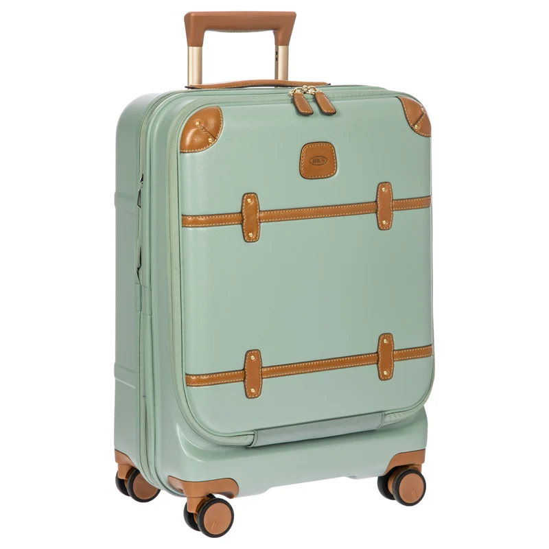 Brics Bellagio - Trolley de cabina con 4 ruedas y bolsillo frontal S 55 cm erw. USB (eucalyptus)