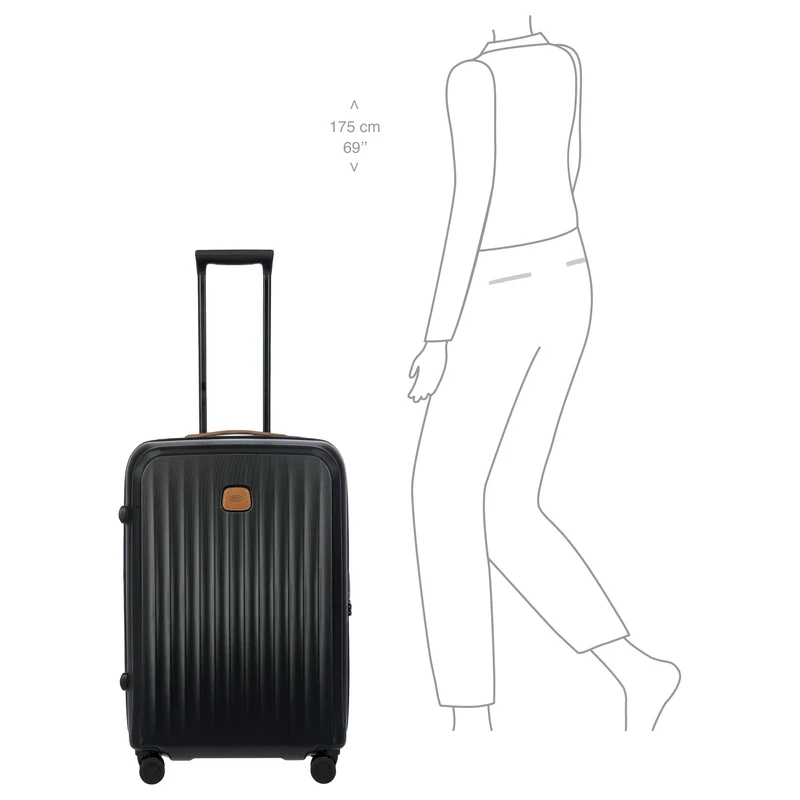 Brics Taormina - Trolley de 4 ruedas M 69 cm expandible (schwarz)